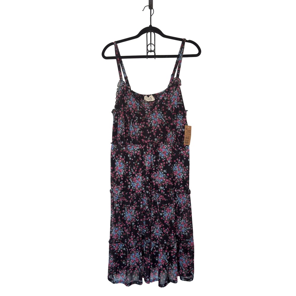 Just Found 3X Multicolor Floral Slip Midi Whimsigoth Dress Fairy Grunge